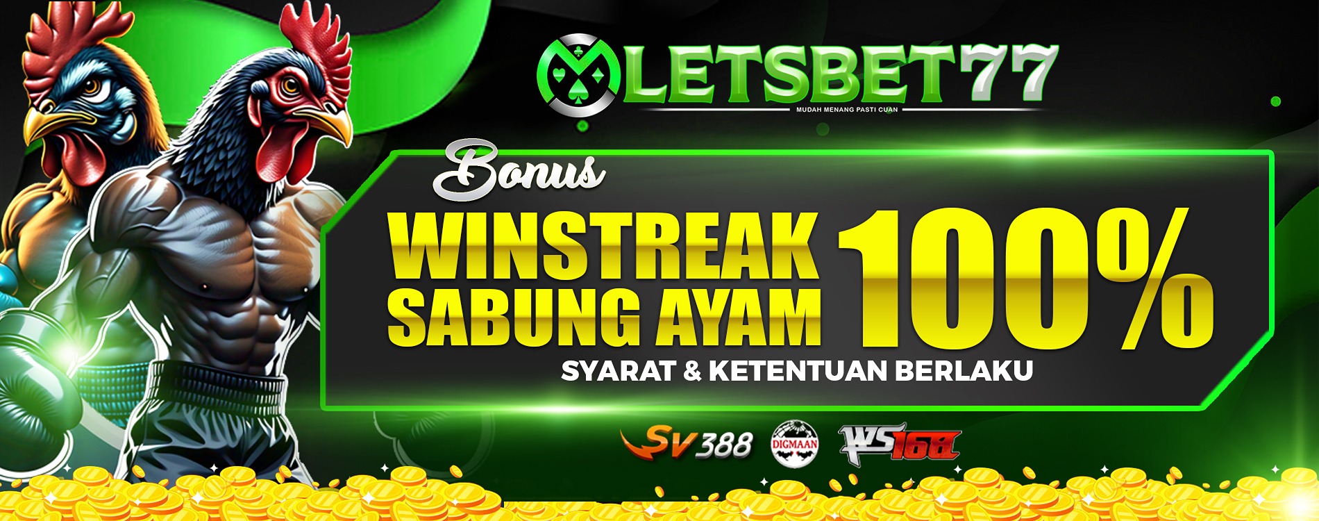 Bonus Win Beruntun 7x Maks 1Jt - LETSEBET77